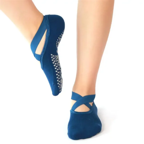 Blue Women Yoga Socks sold by 100 Spartans