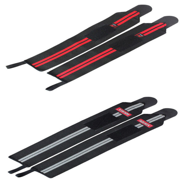 2 pairs of black and red weightlifting wrist trap sold by 100 Spartans