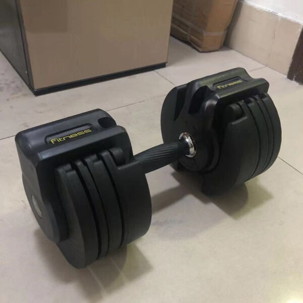 Black adjustable dumbbells sold by 100 Spartans