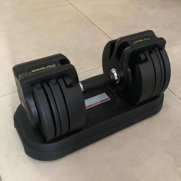 Black adjustable dumbbells sold by 100 Spartans