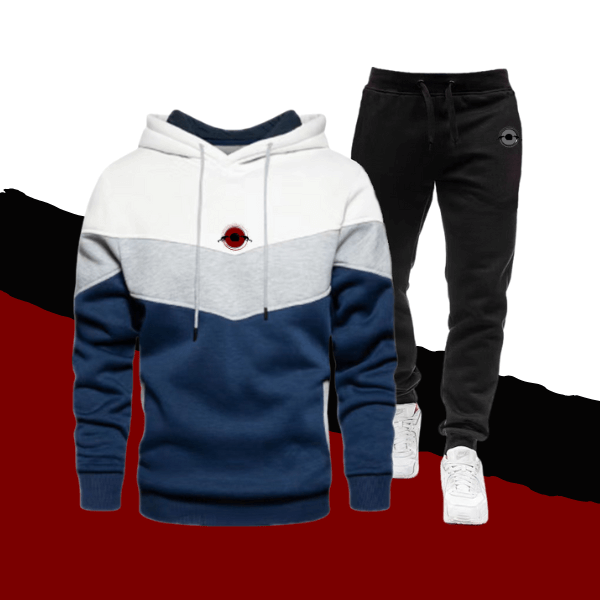 A multi-colored 2 piece tracksuit men's sold by 100 Spartans