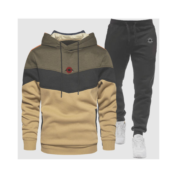 A multi-colored 2 piece tracksuit men's sold by 100 Spartans