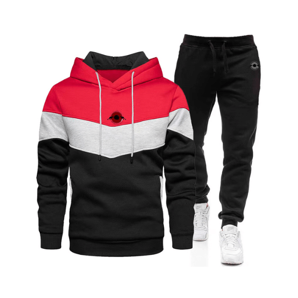 A multi-colored 2-pc men's tracksuit set sold by 100 Spartans