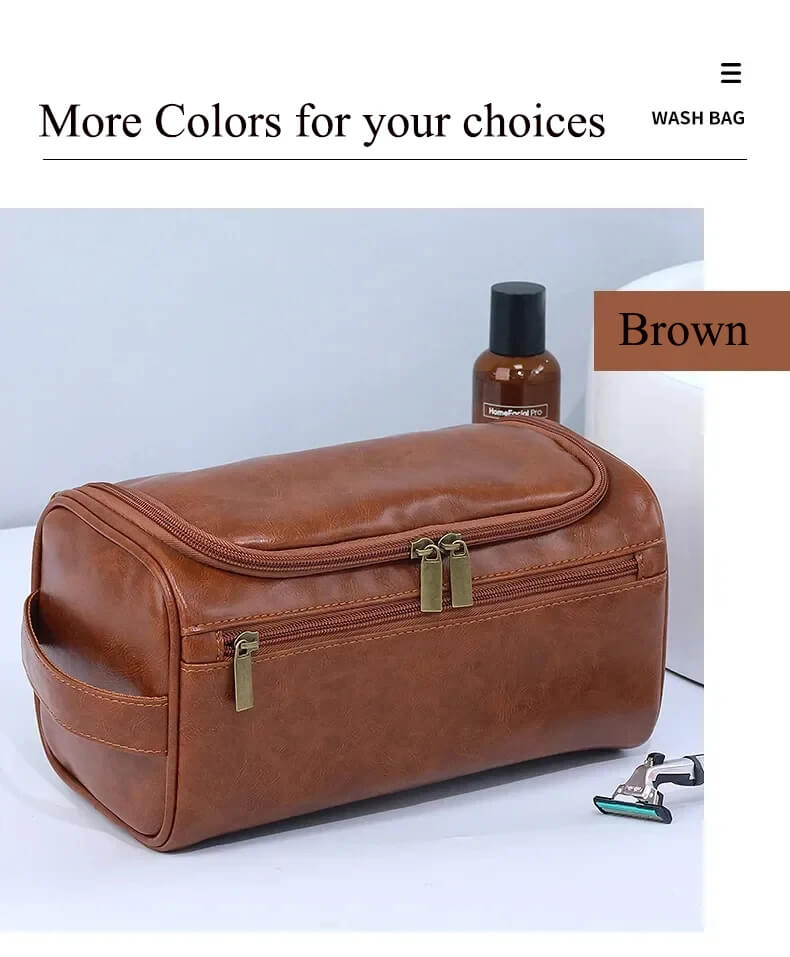 Mens Leather Toiletry Bag​ sold by 100 Spartans