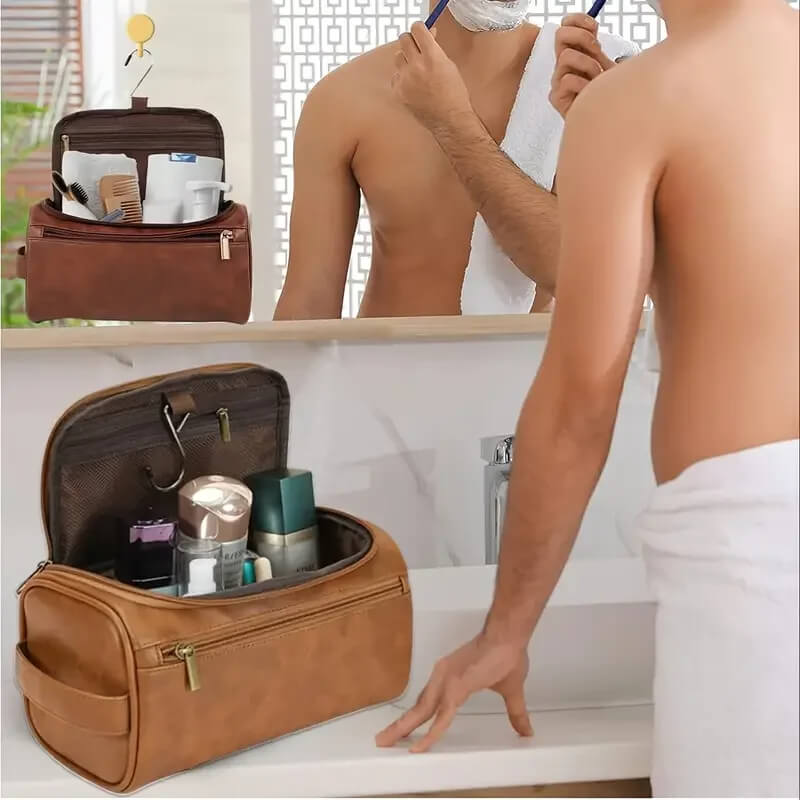 Mens Leather Toiletry Bag​ sold by 100 Spartans