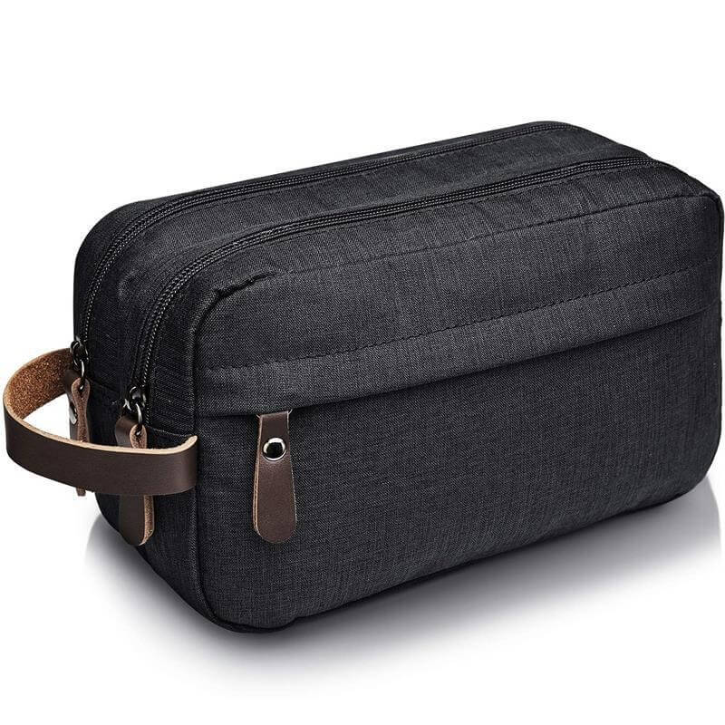 A black toiletry bag for men sold by 100 Spartans