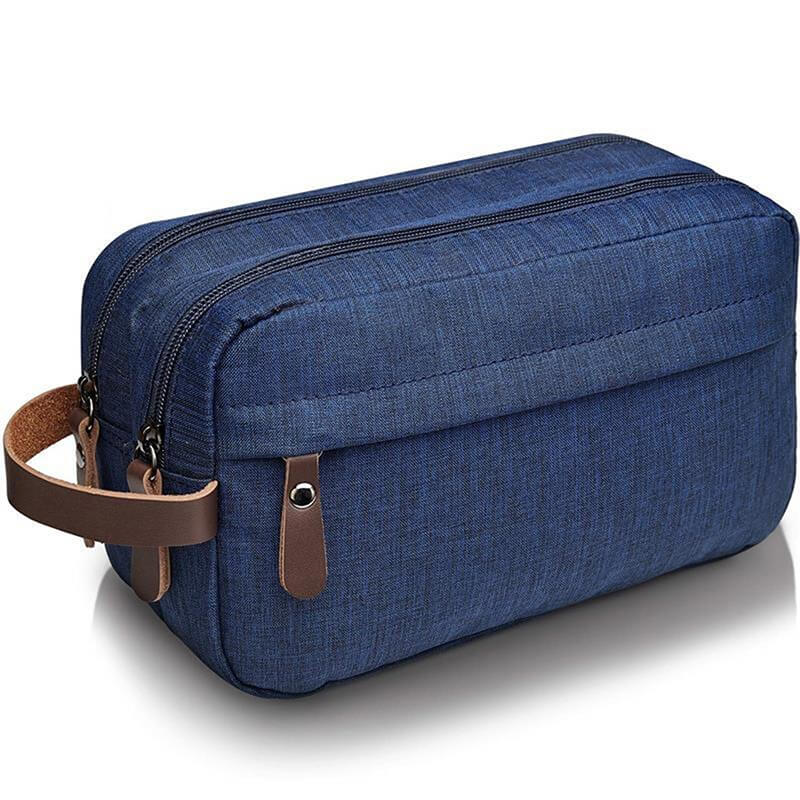 A blue toiletry bag for men sold by 100 Spartans