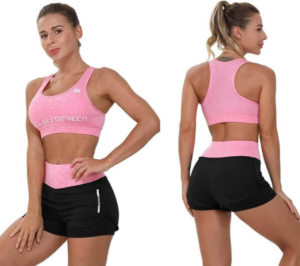 Pink 5 - piece yoga clothes for women sold by 100 Spartans