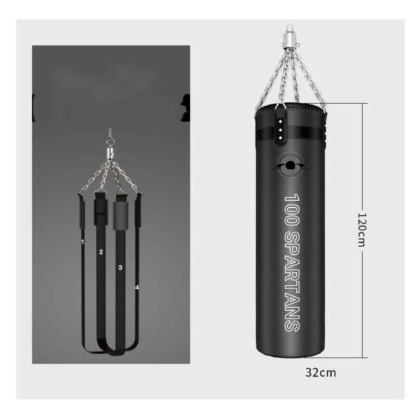 Dimension of the Black outdoor punching bags sold by 100 Spartans