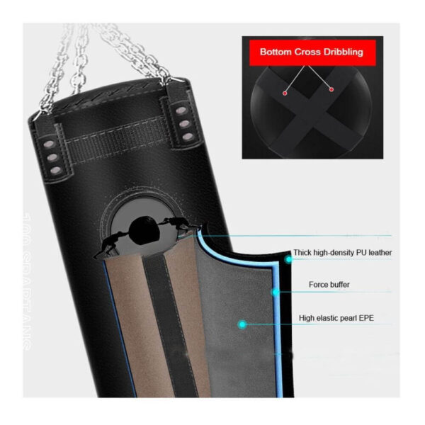 The composition of an outdoor punching bag sold by 100 Spartans